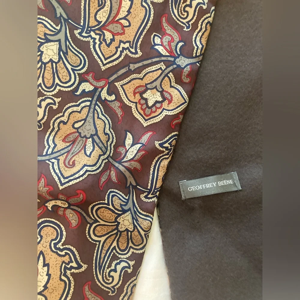 Geoffrey Beene Reversible Silk and Wool Scarf